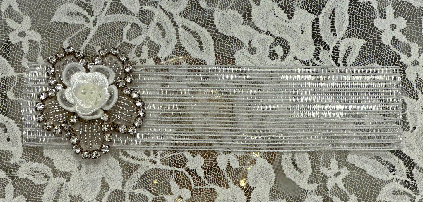 Infant Lace Headband with Flower