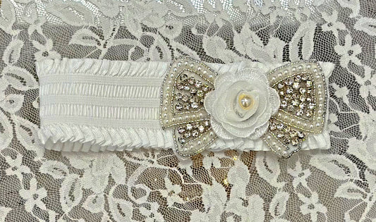 Infant Ruffled Headband with Applique