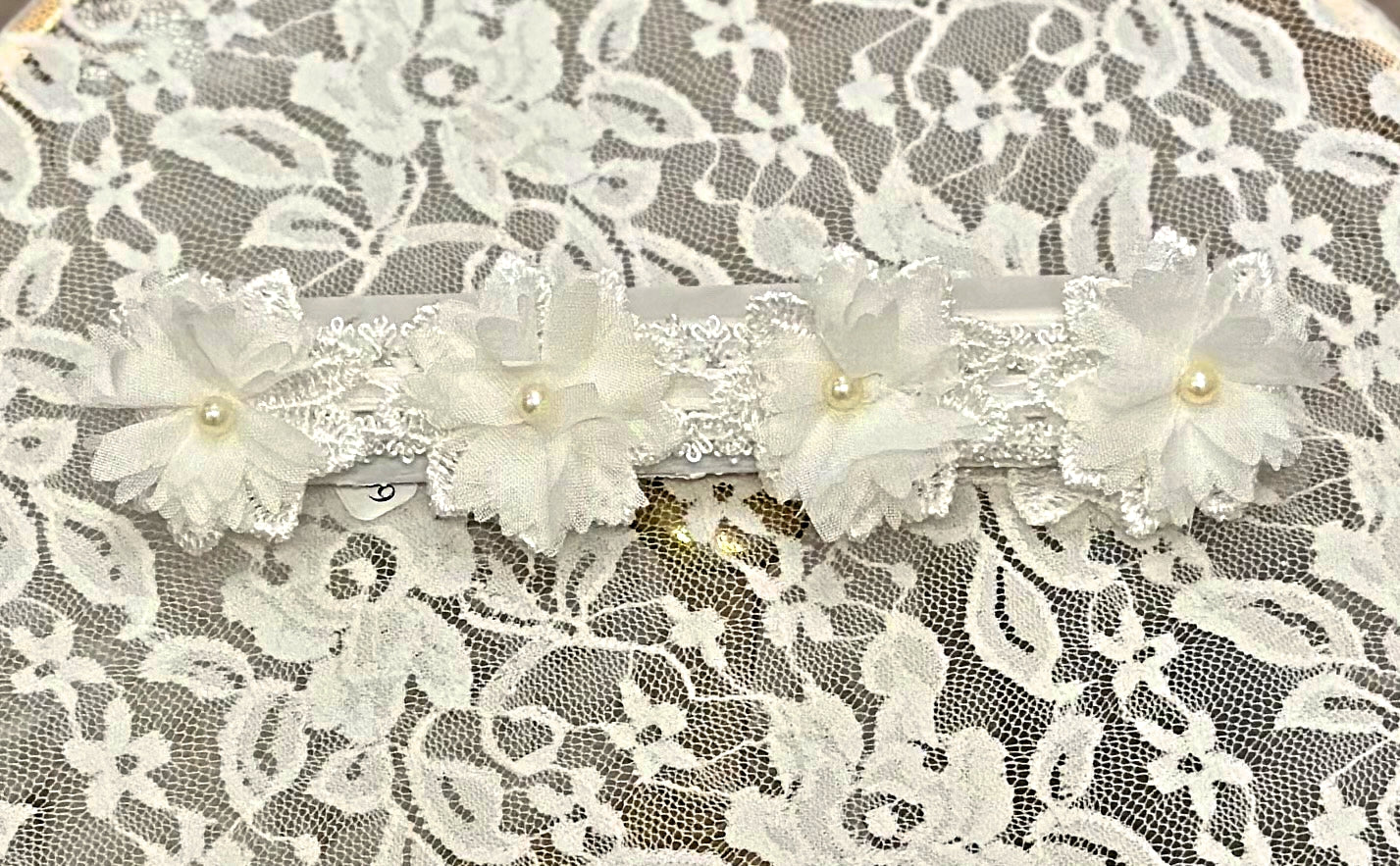 Infant Lace Headband with Flowers