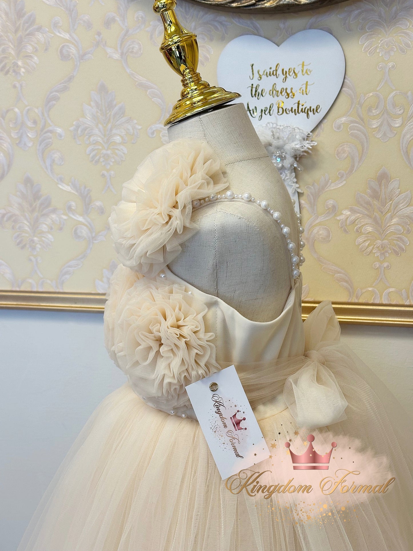 Girls Dress with 3D Flowers