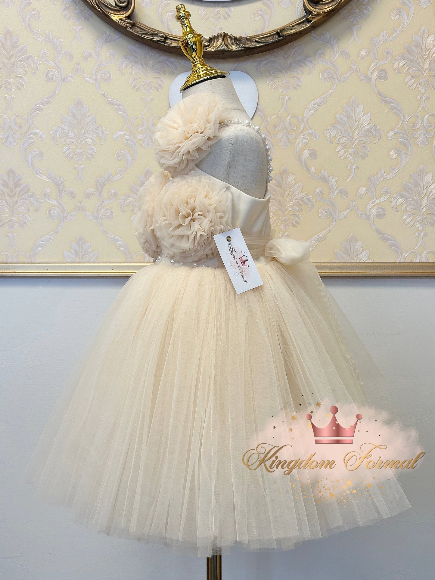 Girls Dress with 3D Flowers