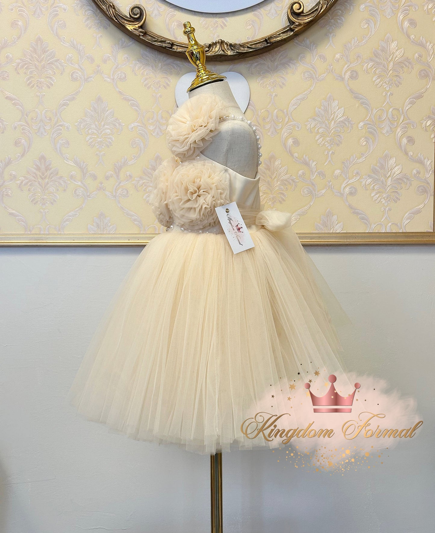 Girls Dress with 3D Flowers