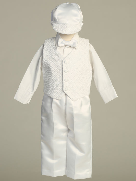 Boys Embroidered Vest Set