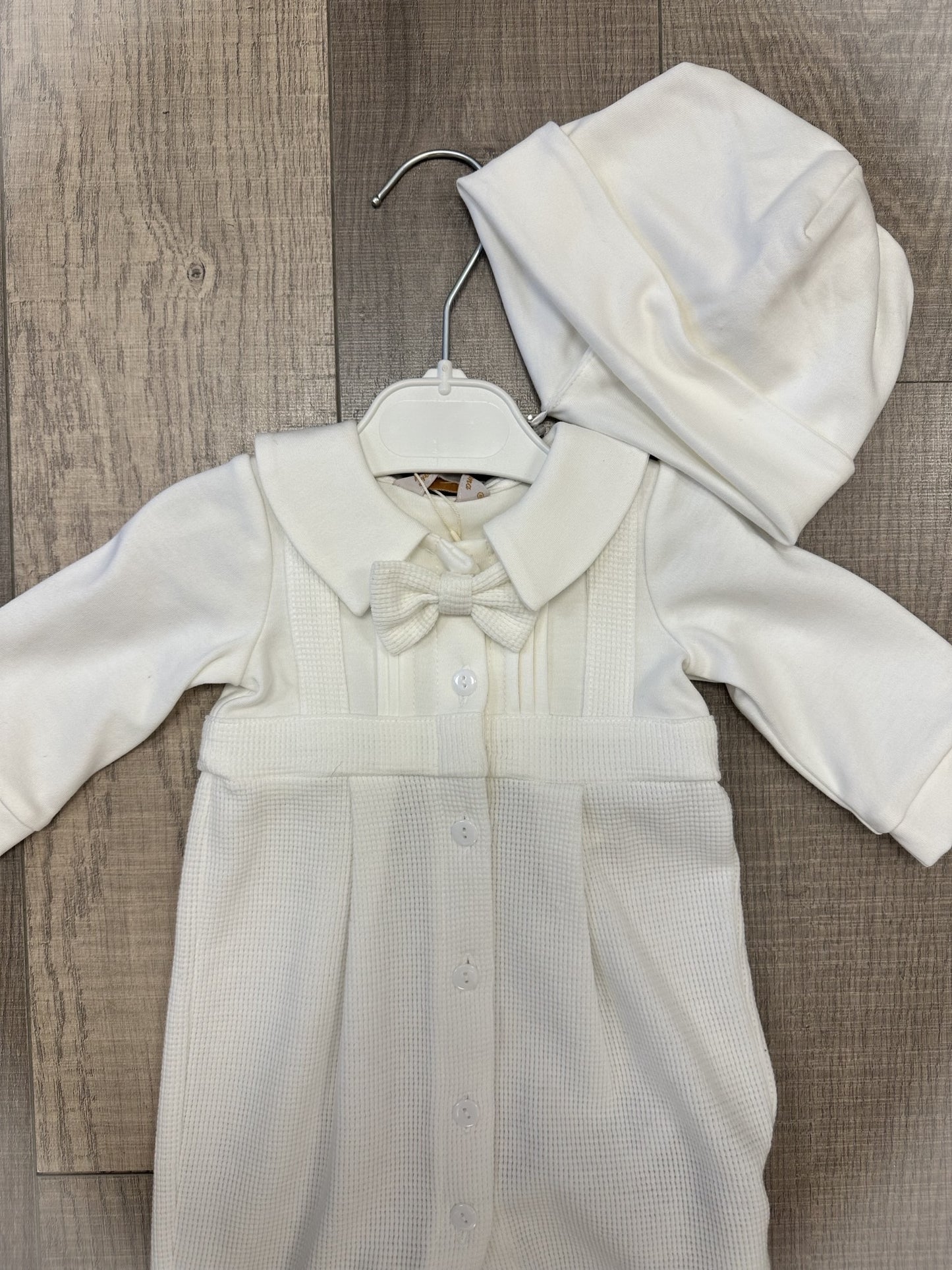 Infant L .Sleeve Onesie with Bow Tie