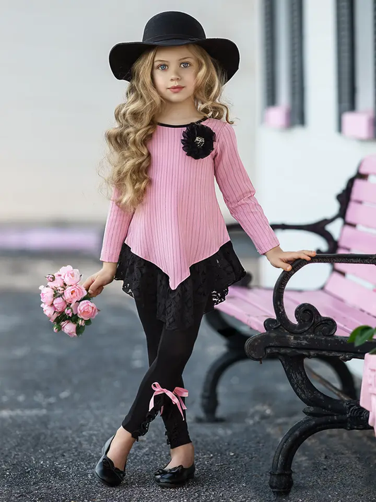 Fine Line Lace Tunic & Legging Set