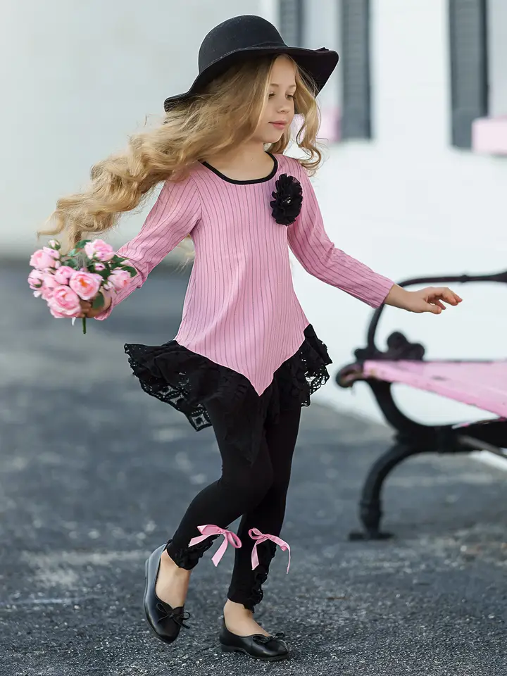 Fine Line Lace Tunic & Legging Set
