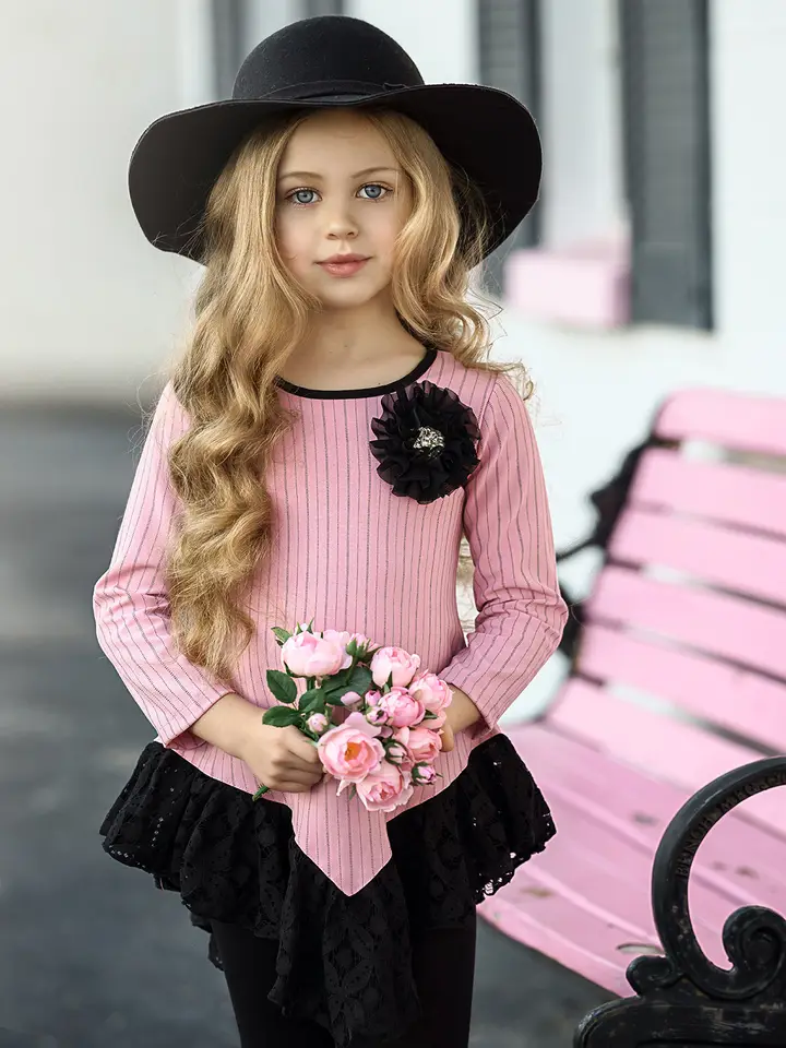 Fine Line Lace Tunic & Legging Set