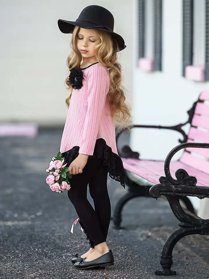 Fine Line Lace Tunic & Legging Set