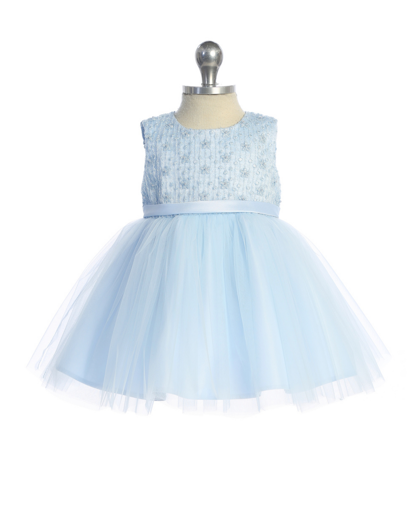 Infant Dress with Daisy Bodice and Tulle Skirt