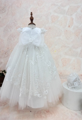 Infant Baptism Gown with Bonnet