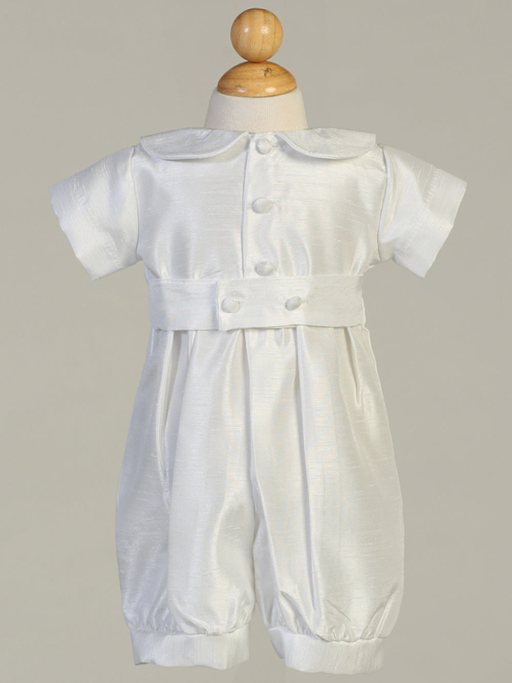 Shantung romper with matching hat