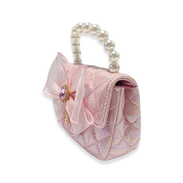 Pink Shiny Quilted Purse