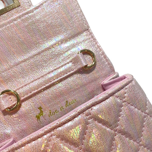 Pink Shiny Quilted Purse