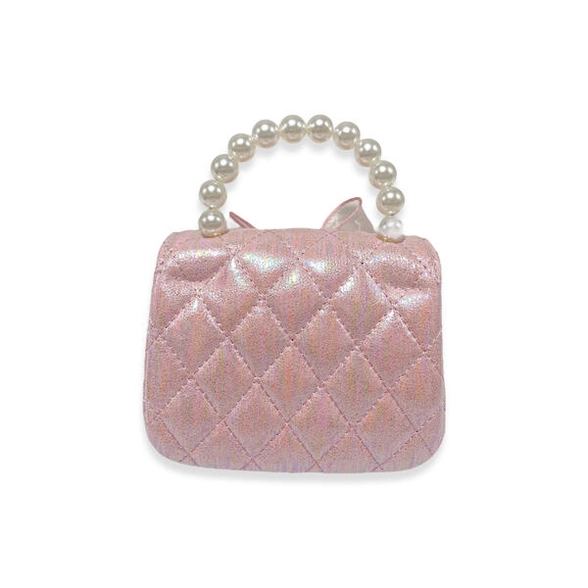 Pink Shiny Quilted Purse