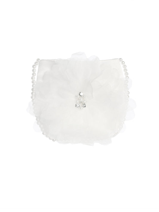 Girls Flower & Pearl Bag