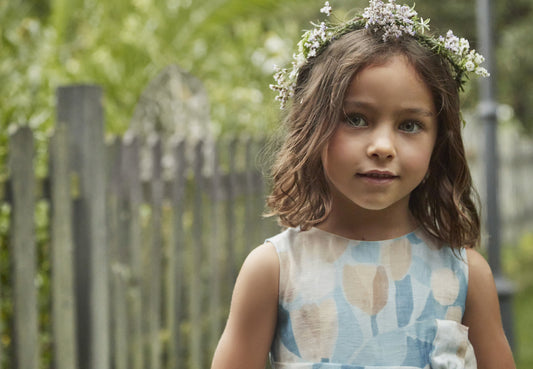 Mayoral Girls Floral Print Dress