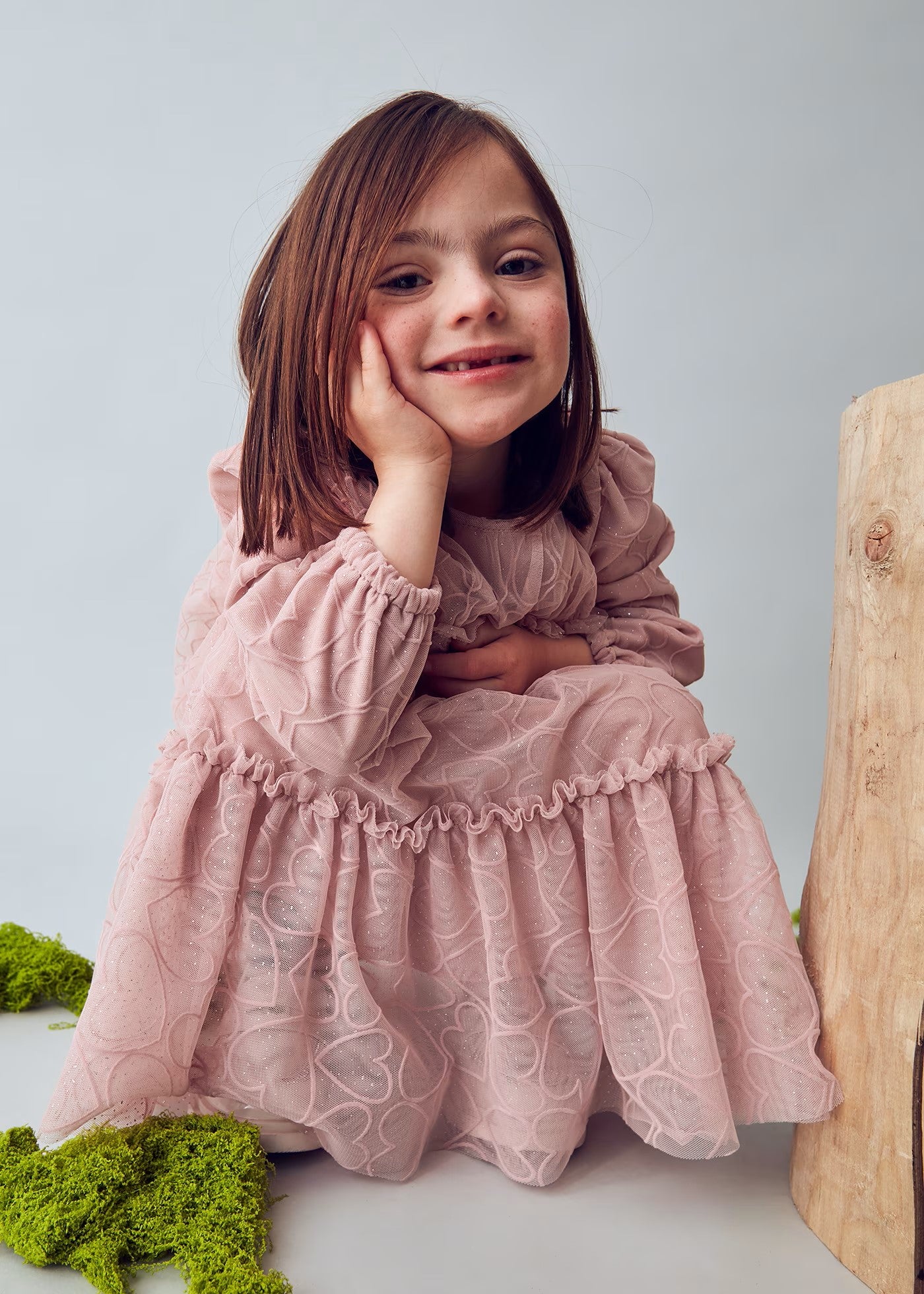 Mayoral Embroidered Tulle Dress