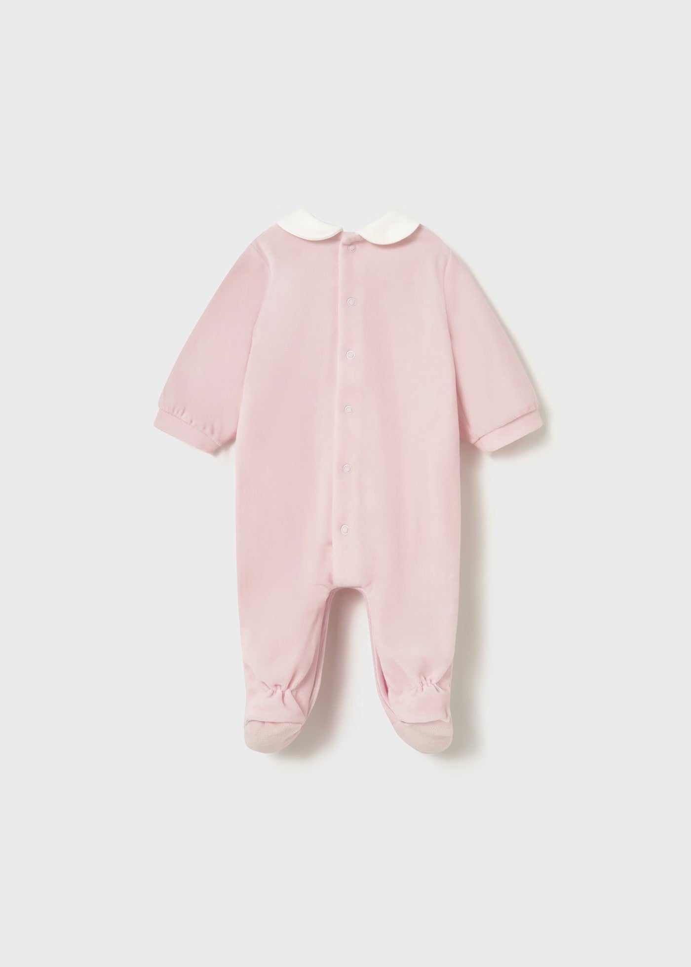 Mayoral Collared Velour Footie