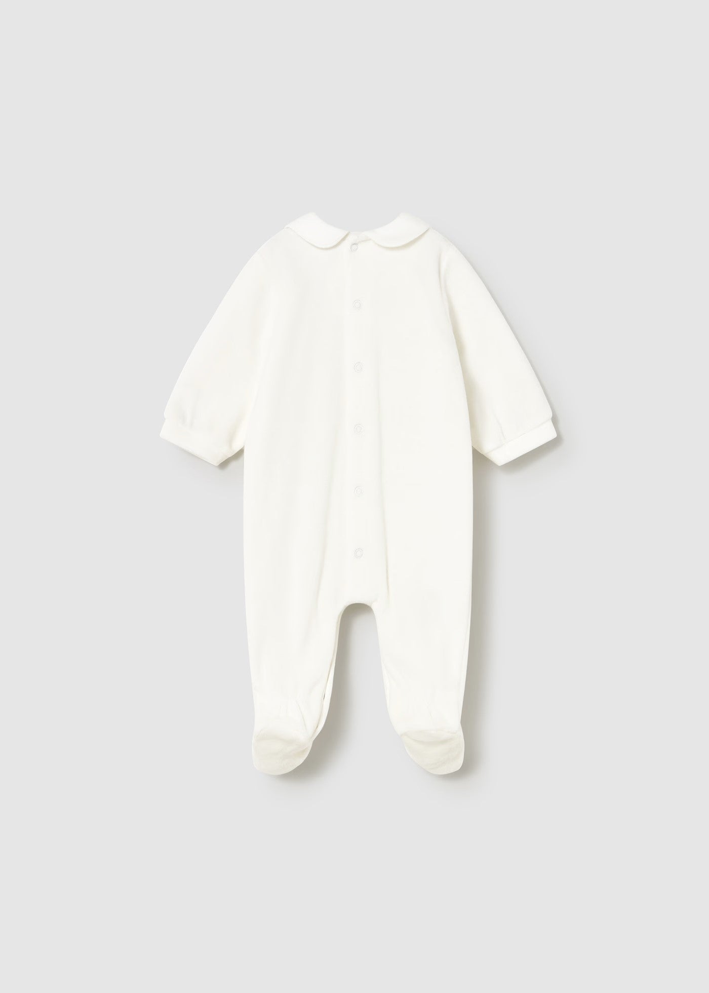 Mayoral Collared Velour Footie