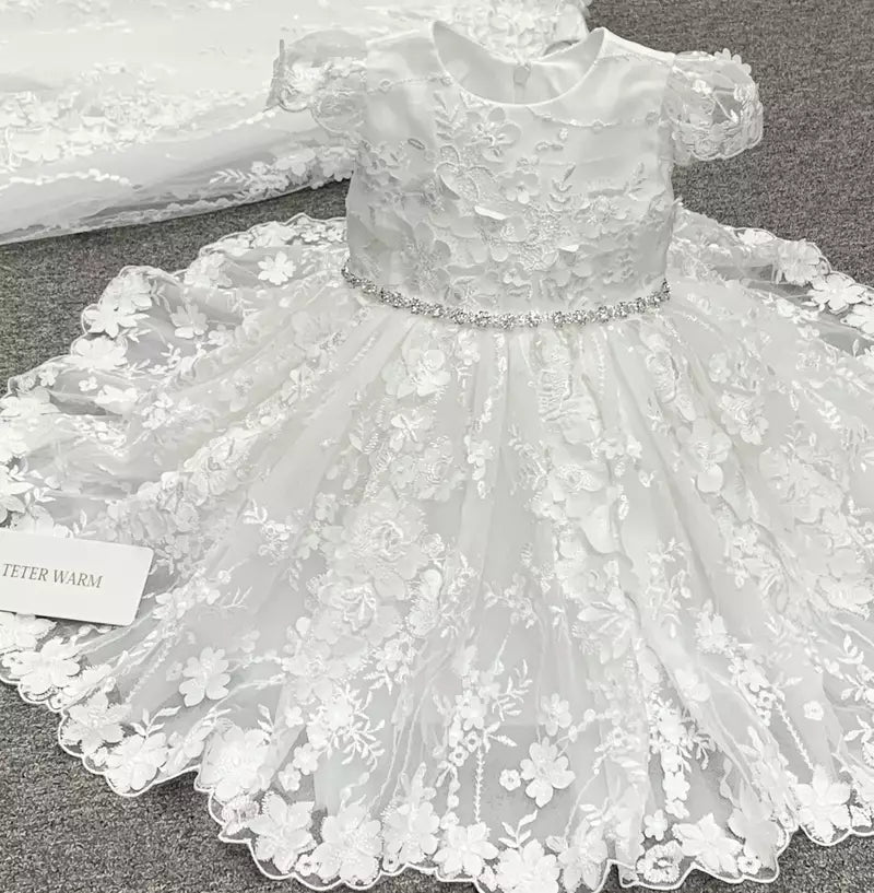 Infant 3D Floral Lace Dress