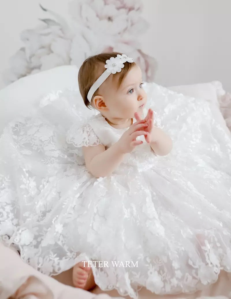 Infant 3D Floral Lace Dress