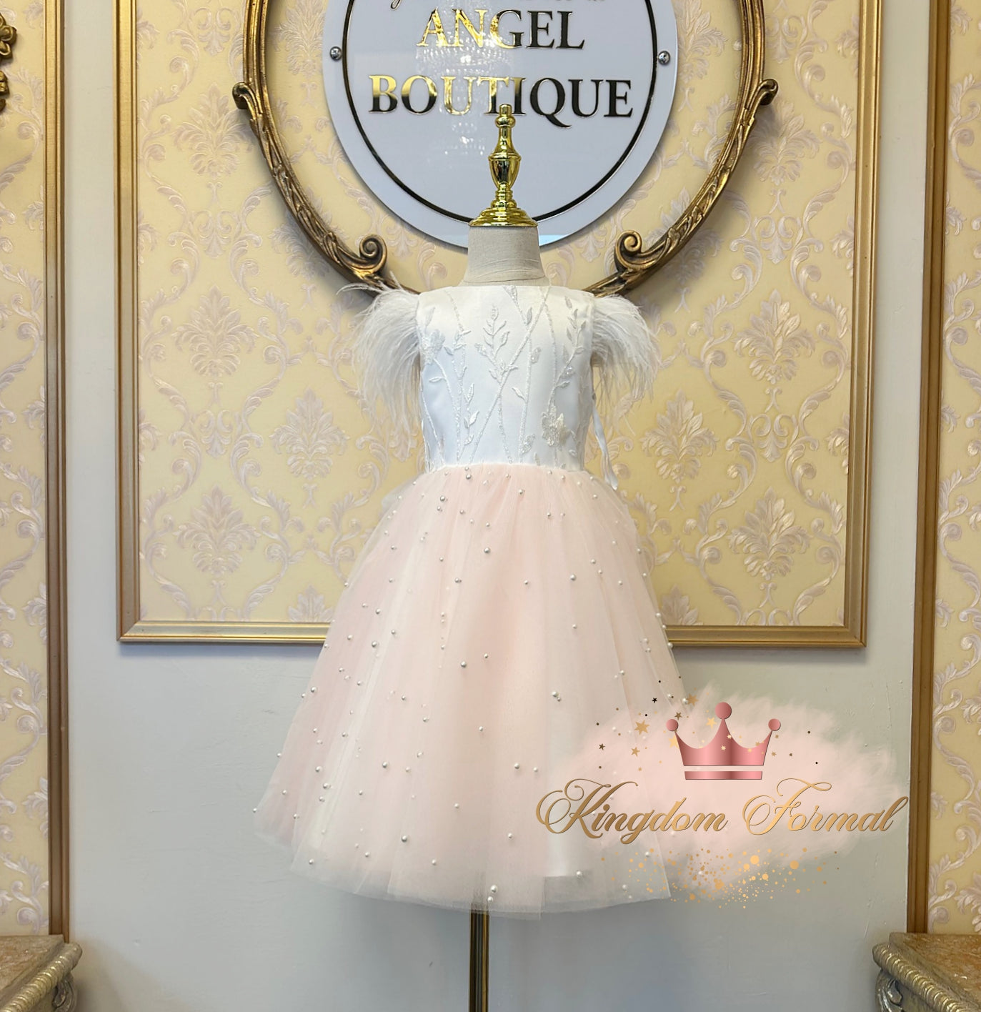 Paix Dress w/Feather Sleeves