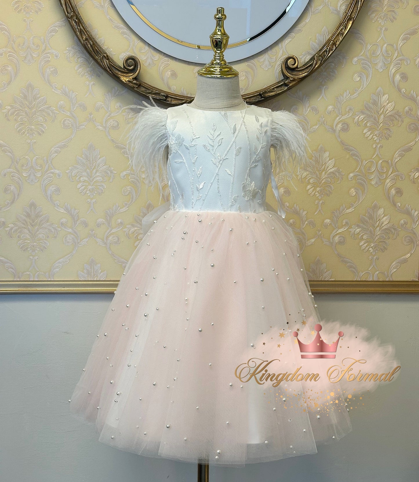 Paix Dress w/Feather Sleeves