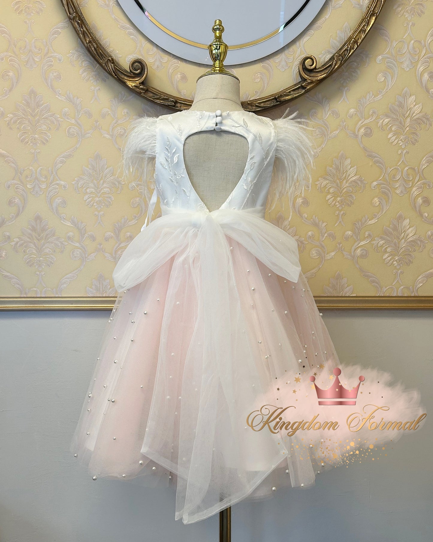 Paix Dress w/Feather Sleeves