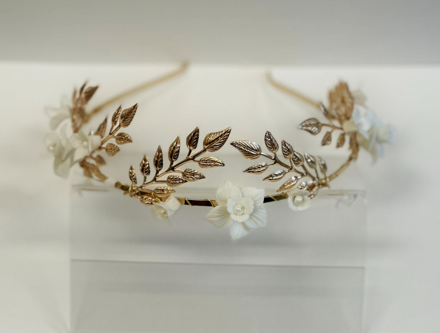 Gold Leaf Floral Headband