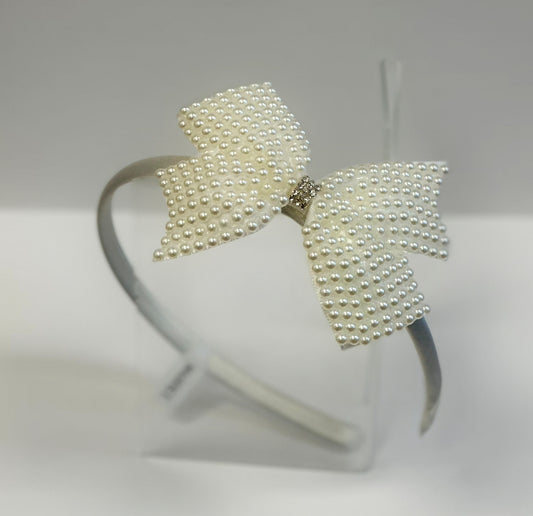 Pearl Bow Headband