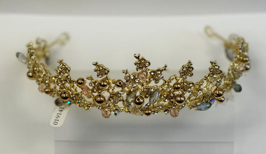 Gold Beaded Tiara