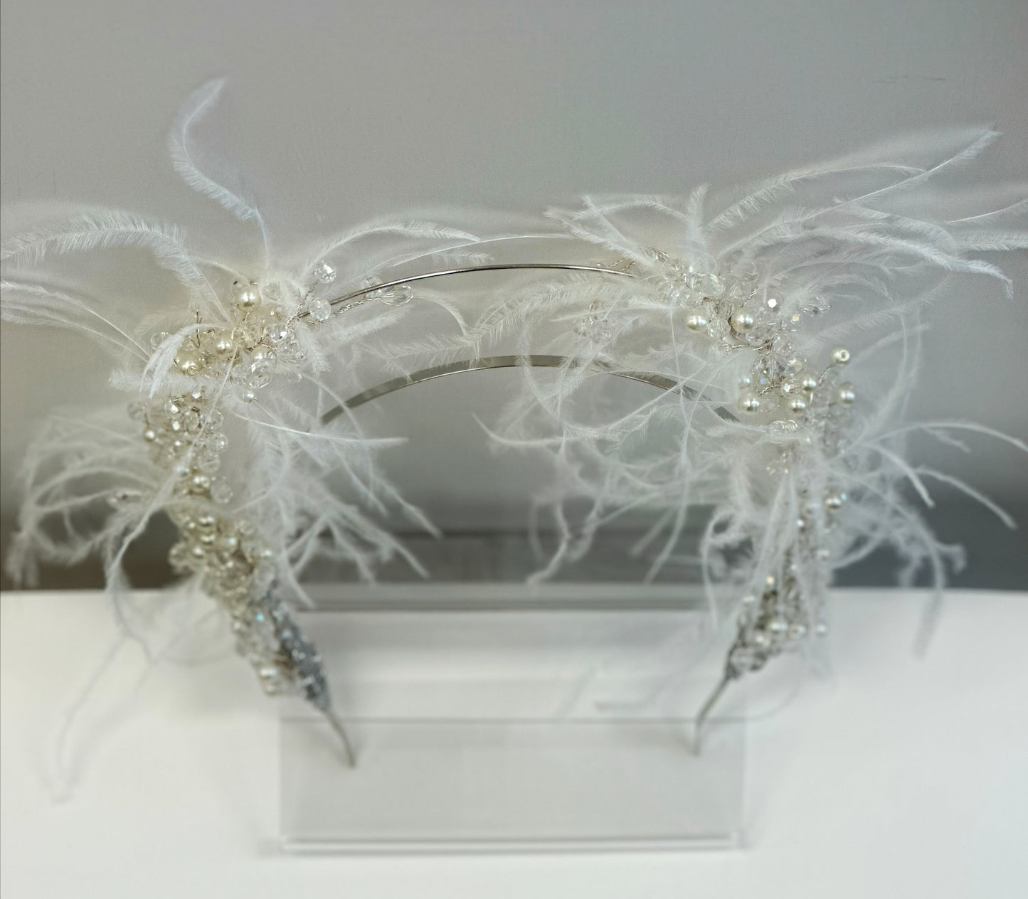 ST Headband with Pearls, Feathers