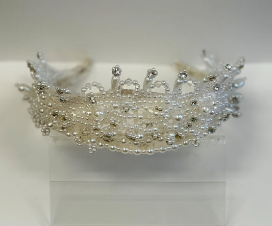 Beaded Pearl Headpiece/Crown