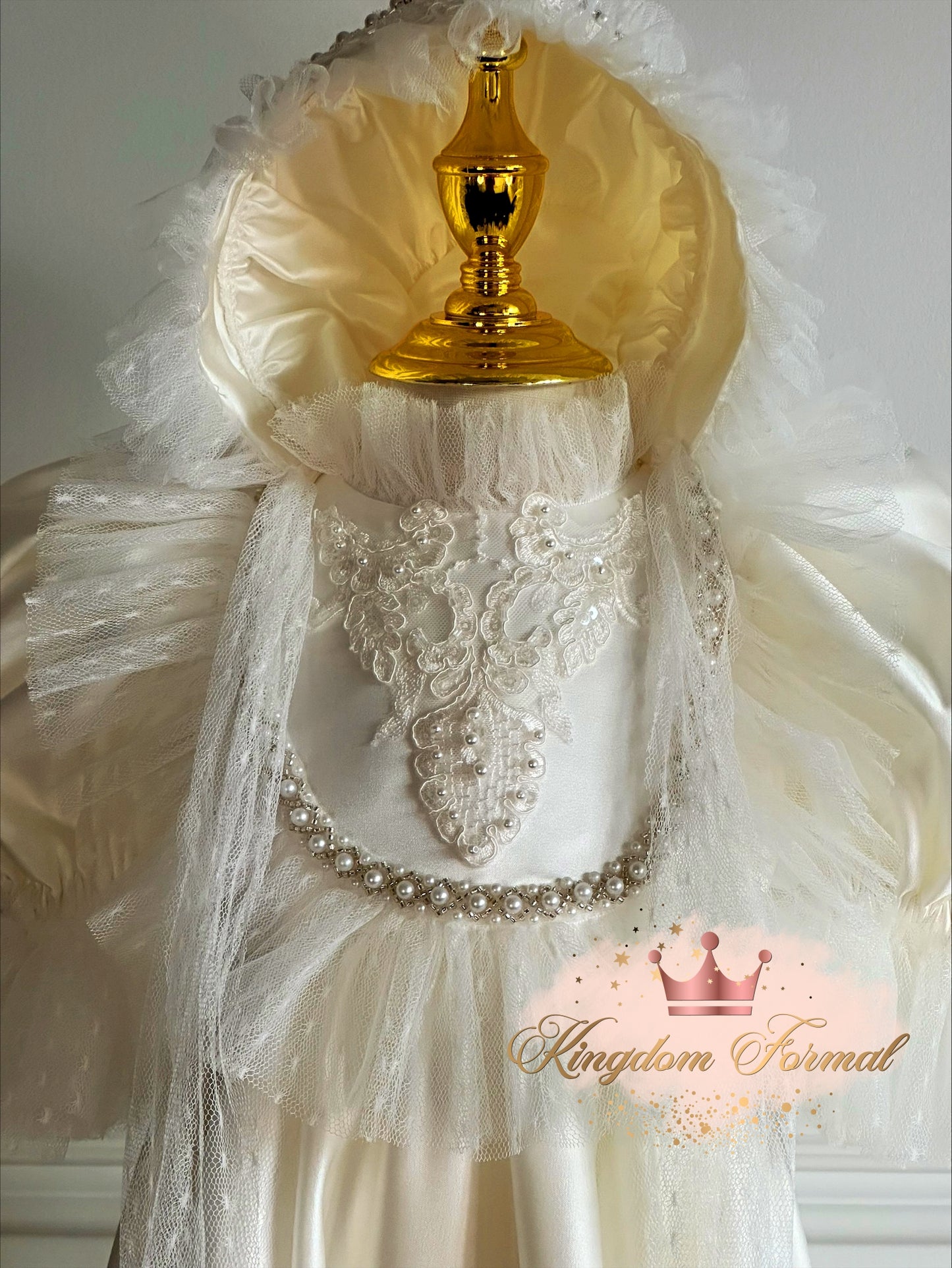 The Belkis Baptism Gown w/Bonnet