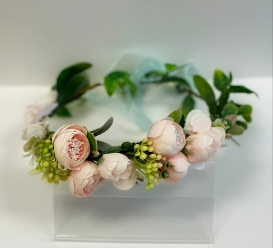 Pink Orchid Flower Wreath