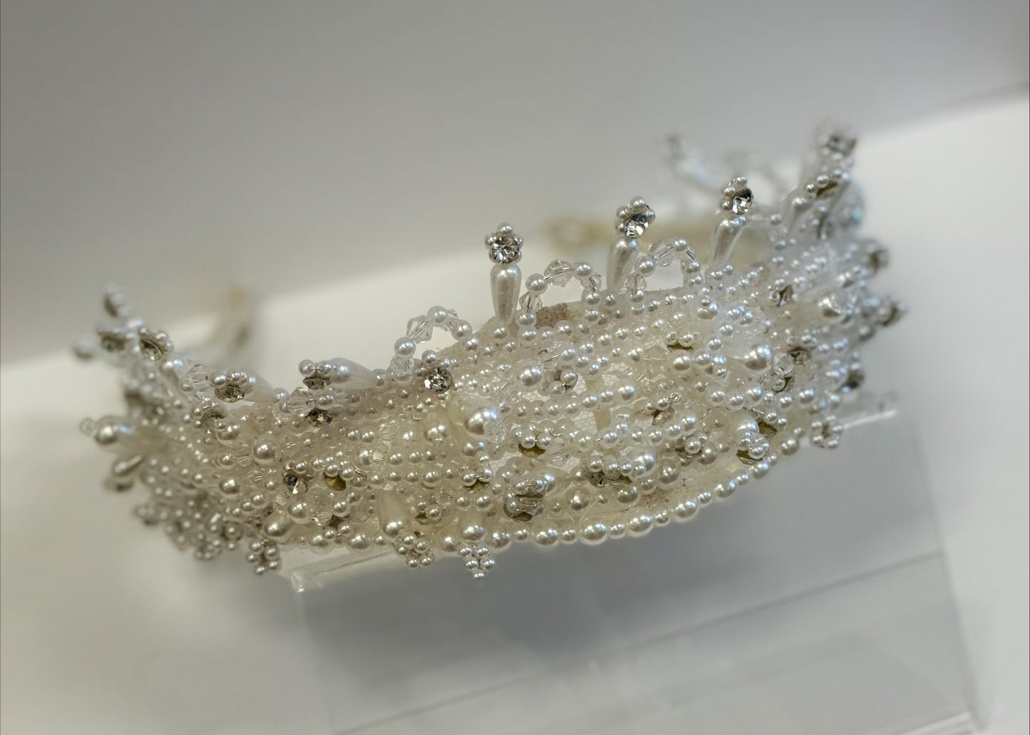 Beaded Pearl Headpiece/Crown