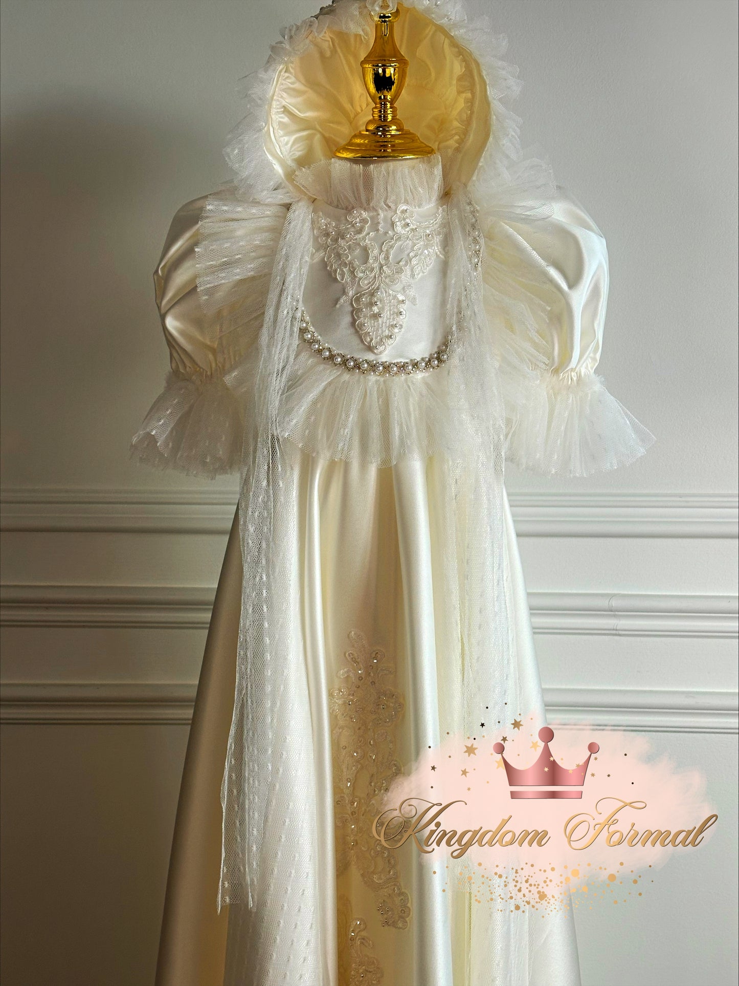 The Belkis Baptism Gown w/Bonnet