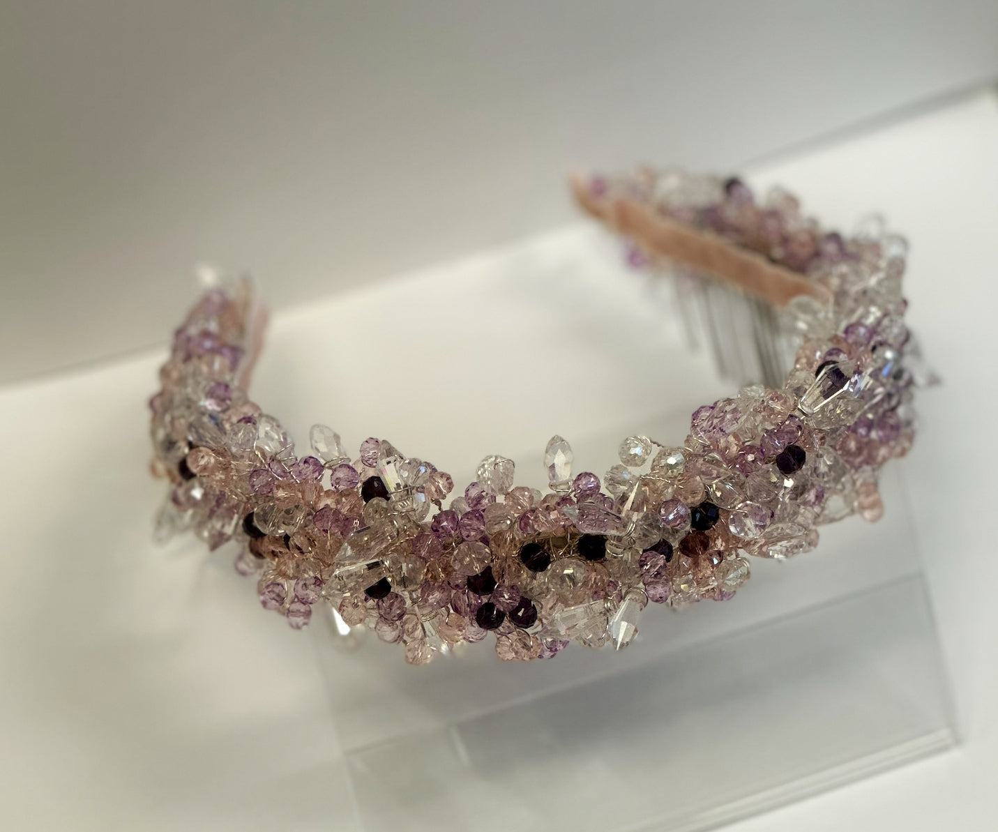 AB Beaded Crystal Headband