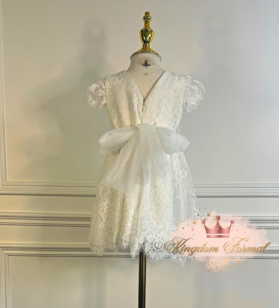 Infant Lace Dress w/Cap Sleeves