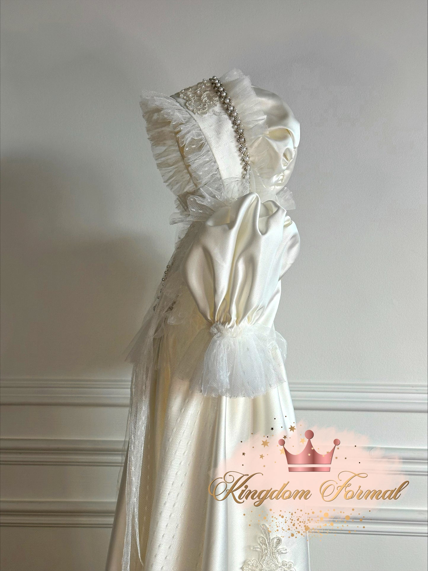 The Belkis Baptism Gown w/Bonnet