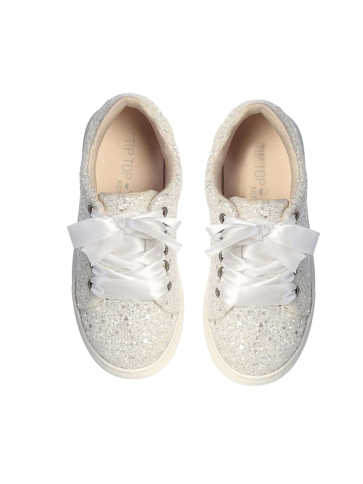 Glitter Girls Shoes With Satin Tape Laces