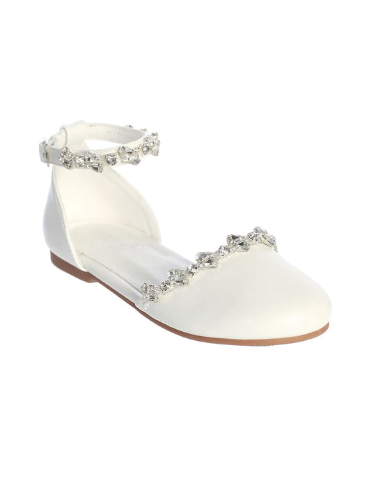 Girls Jeweled Strap Flats