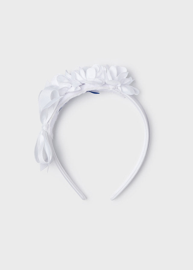 Mayoral White Floral Headband