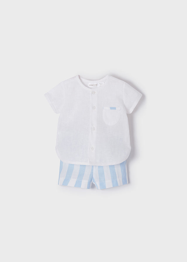 Mayoral Boys Striped Shirt & Trousers Set