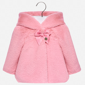 Mayoral Baby girl Faux Fur Coat with Hood
