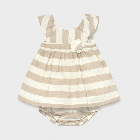 Mayoral Baby Girl Linen Striped Dress