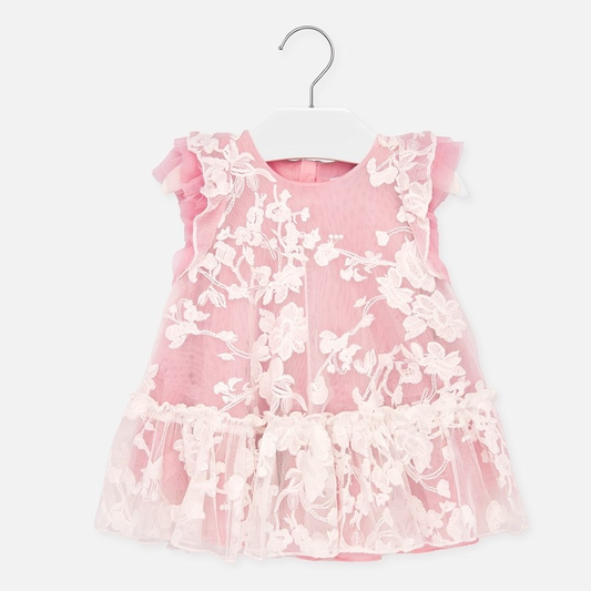 Mayoral Baby girl Embroidered Tulle dress