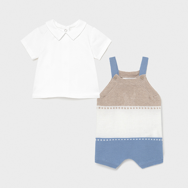 Mayoral Baby boy Knit Dungarees Set