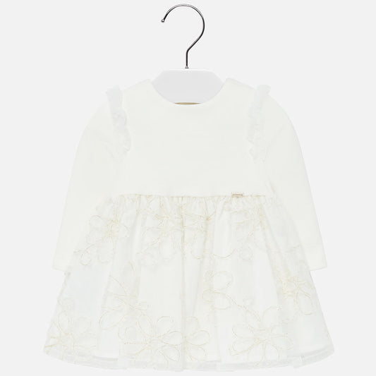 Mayoral Baby girl Embroidered Tulle Dress