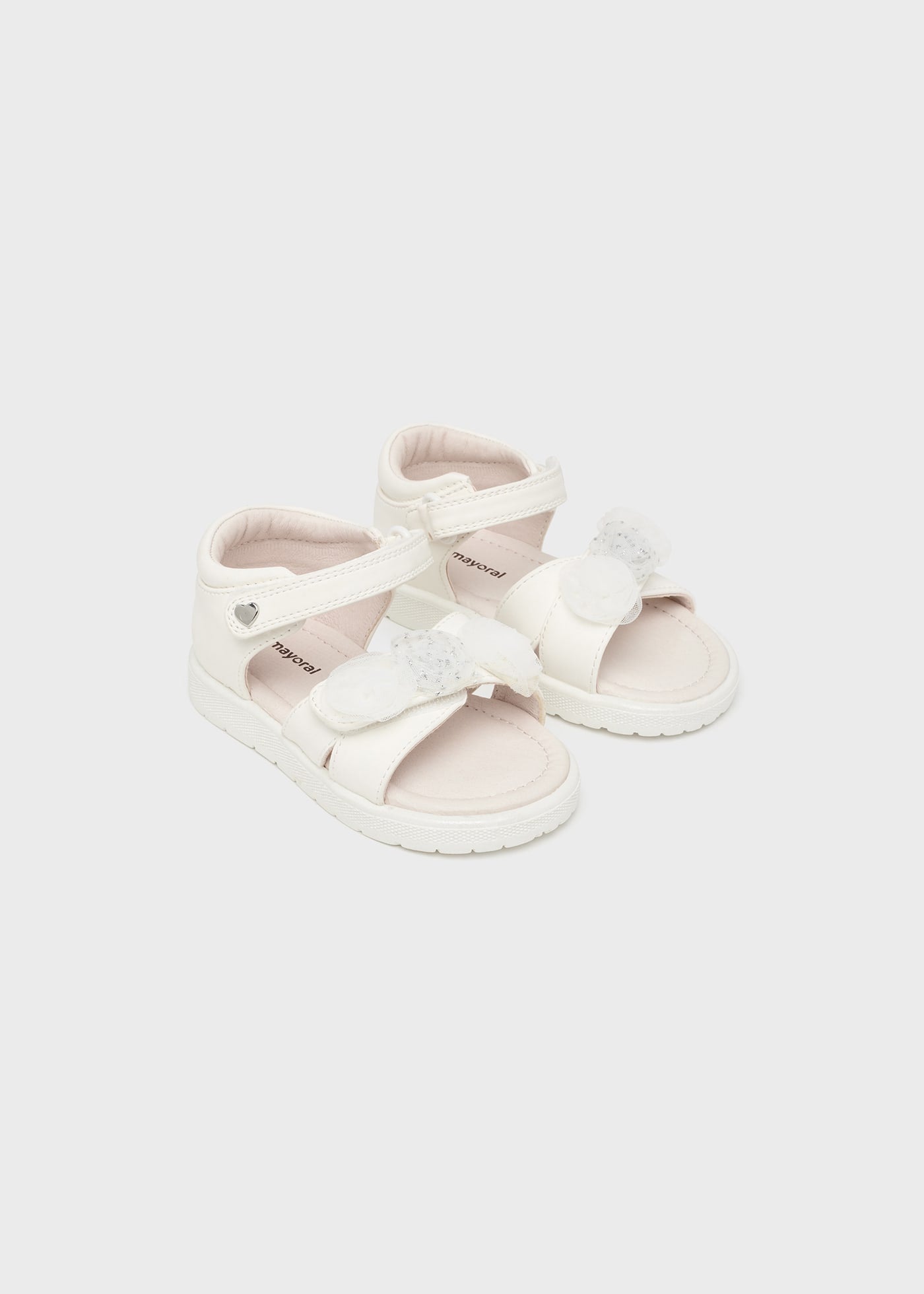 Mayoral Baby Sandals with floral applique